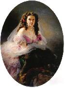 Franz Xaver Winterhalter Portrait of Madame Barbe de Rimsky-Korsakov oil